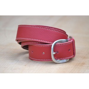 CEINTURE CUIR ROUGE| La french